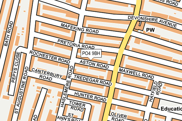 PO4 9BH map - OS OpenMap – Local (Ordnance Survey)