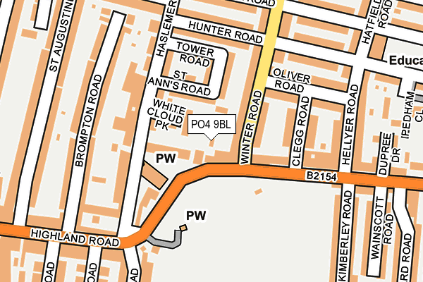 PO4 9BL map - OS OpenMap – Local (Ordnance Survey)