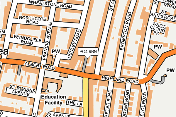 PO4 9BN map - OS OpenMap – Local (Ordnance Survey)