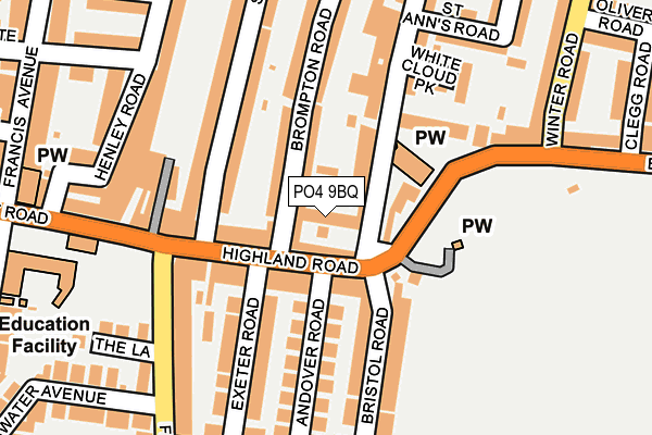 PO4 9BQ map - OS OpenMap – Local (Ordnance Survey)