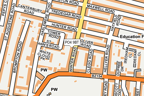 PO4 9BT map - OS OpenMap – Local (Ordnance Survey)