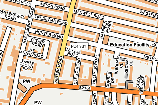PO4 9BY map - OS OpenMap – Local (Ordnance Survey)