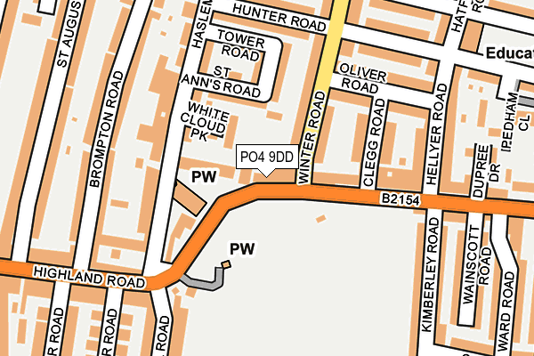 PO4 9DD map - OS OpenMap – Local (Ordnance Survey)