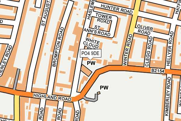 PO4 9DE map - OS OpenMap – Local (Ordnance Survey)