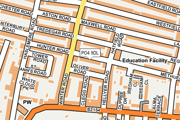 PO4 9DL map - OS OpenMap – Local (Ordnance Survey)