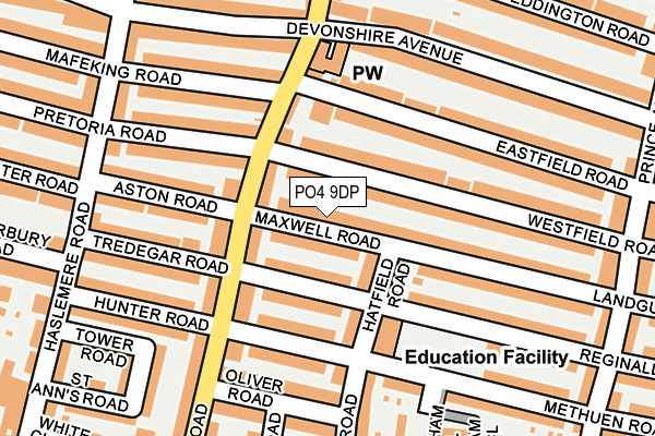 PO4 9DP map - OS OpenMap – Local (Ordnance Survey)