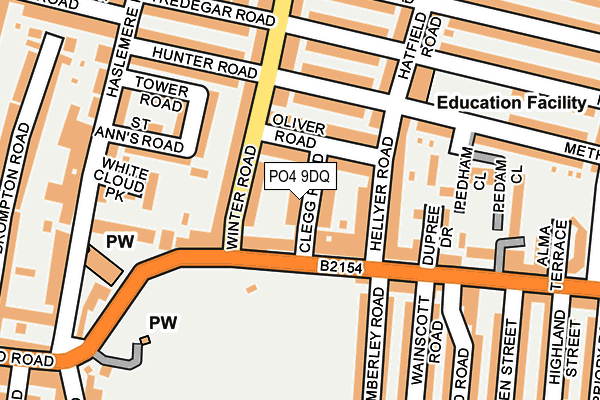 PO4 9DQ map - OS OpenMap – Local (Ordnance Survey)