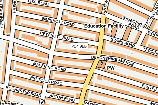 PO4 9EB map - OS OpenMap – Local (Ordnance Survey)