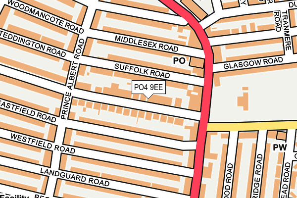 PO4 9EE map - OS OpenMap – Local (Ordnance Survey)