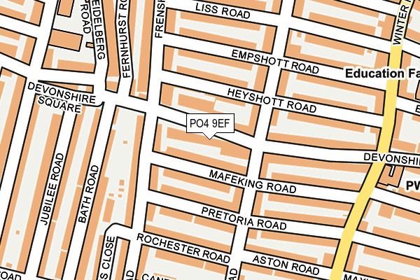 PO4 9EF map - OS OpenMap – Local (Ordnance Survey)