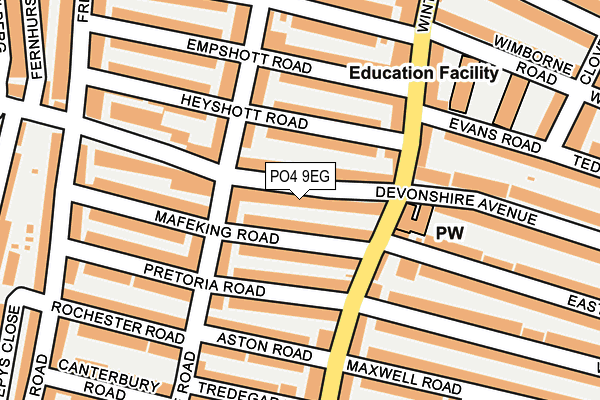 PO4 9EG map - OS OpenMap – Local (Ordnance Survey)