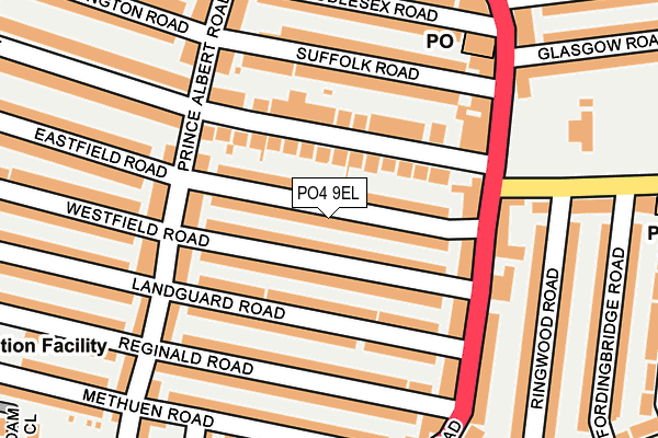 PO4 9EL map - OS OpenMap – Local (Ordnance Survey)