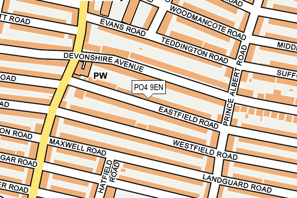 PO4 9EN map - OS OpenMap – Local (Ordnance Survey)