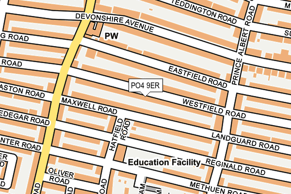 PO4 9ER map - OS OpenMap – Local (Ordnance Survey)