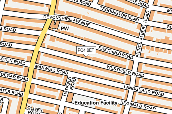 PO4 9ET map - OS OpenMap – Local (Ordnance Survey)