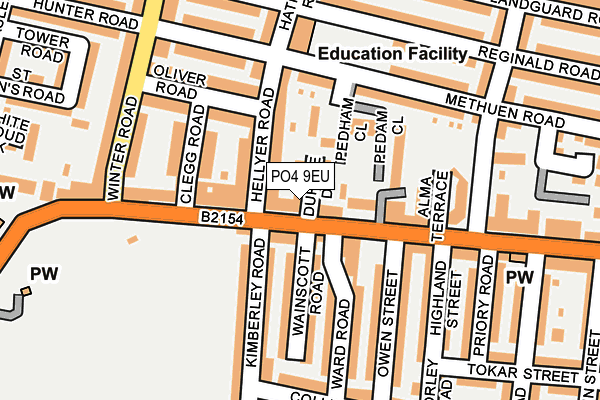PO4 9EU map - OS OpenMap – Local (Ordnance Survey)