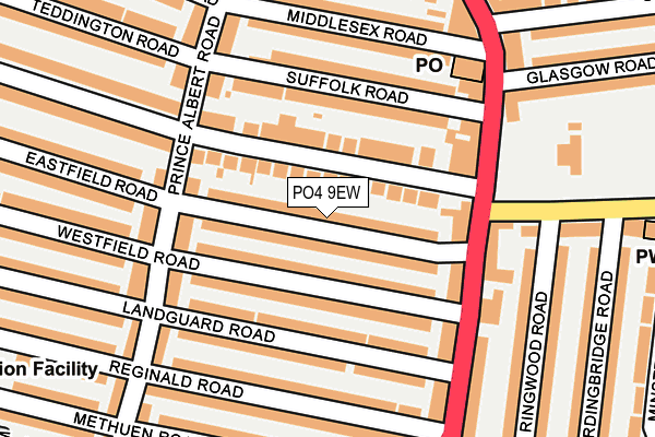 PO4 9EW map - OS OpenMap – Local (Ordnance Survey)