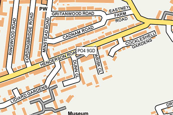 PO4 9GD map - OS OpenMap – Local (Ordnance Survey)