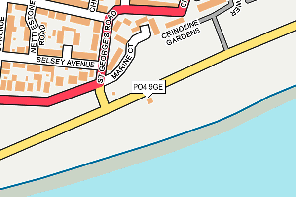 PO4 9GE map - OS OpenMap – Local (Ordnance Survey)