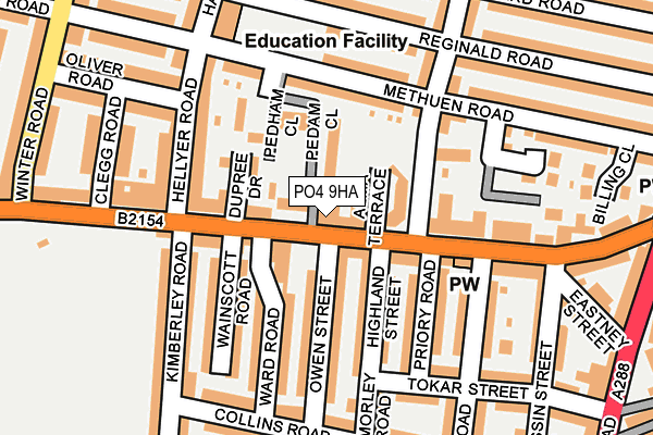 PO4 9HA map - OS OpenMap – Local (Ordnance Survey)