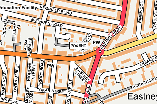 PO4 9HD map - OS OpenMap – Local (Ordnance Survey)