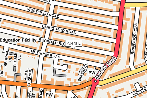 PO4 9HL map - OS OpenMap – Local (Ordnance Survey)
