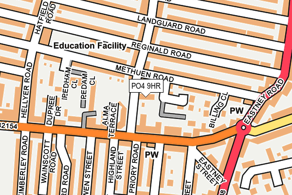PO4 9HR map - OS OpenMap – Local (Ordnance Survey)