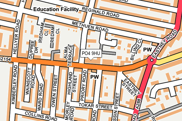 PO4 9HU map - OS OpenMap – Local (Ordnance Survey)