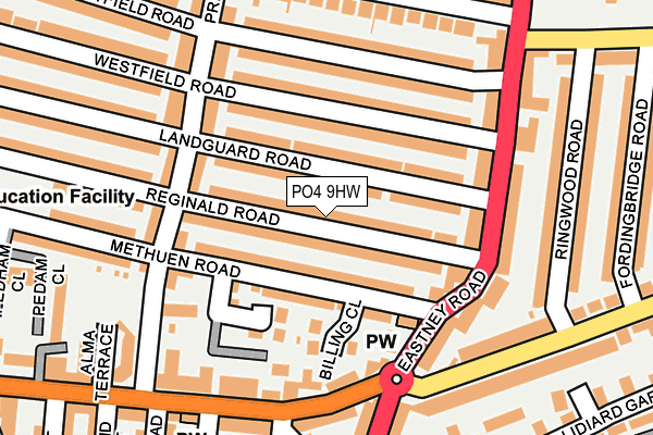 PO4 9HW map - OS OpenMap – Local (Ordnance Survey)