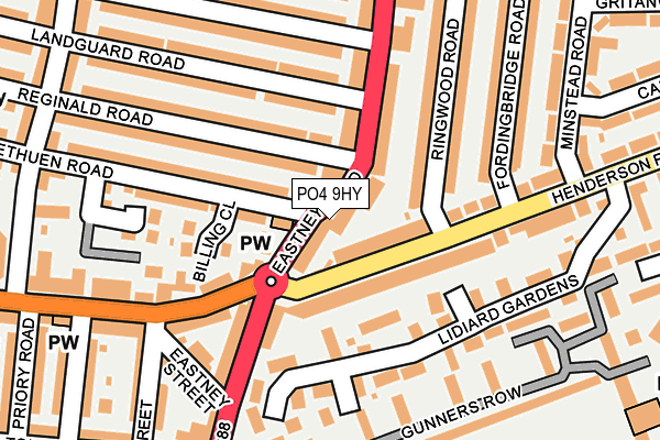 PO4 9HY map - OS OpenMap – Local (Ordnance Survey)