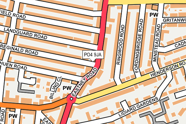 PO4 9JA map - OS OpenMap – Local (Ordnance Survey)