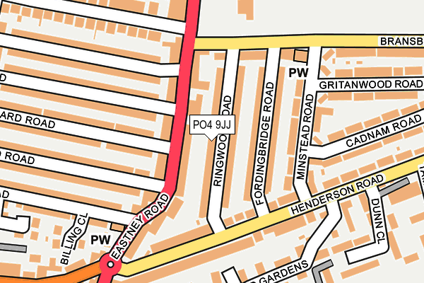 PO4 9JJ map - OS OpenMap – Local (Ordnance Survey)