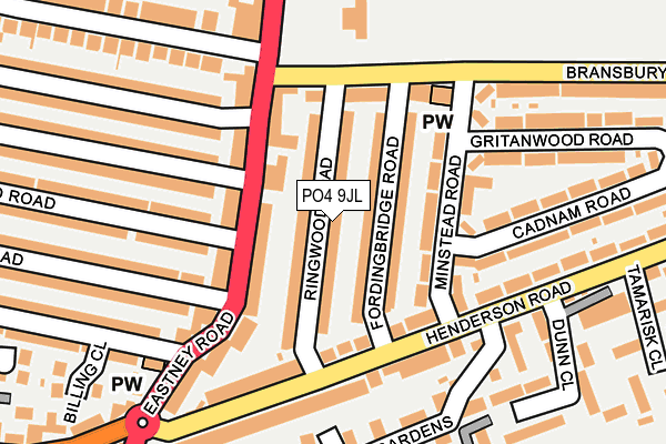 PO4 9JL map - OS OpenMap – Local (Ordnance Survey)