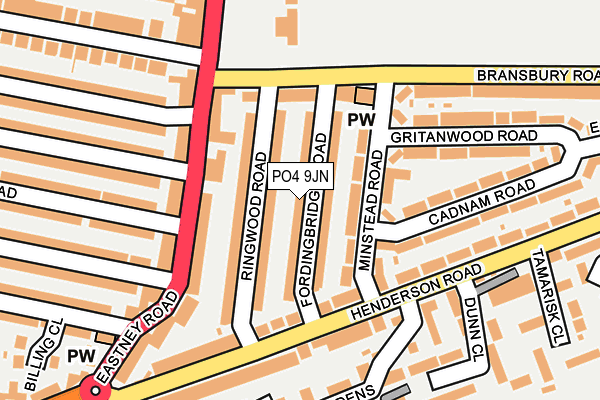 PO4 9JN map - OS OpenMap – Local (Ordnance Survey)