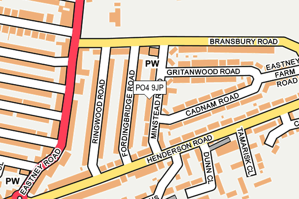 PO4 9JP map - OS OpenMap – Local (Ordnance Survey)