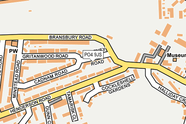 PO4 9JS map - OS OpenMap – Local (Ordnance Survey)