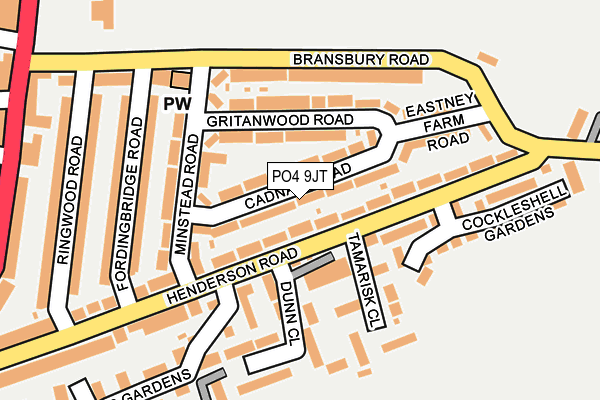 PO4 9JT map - OS OpenMap – Local (Ordnance Survey)