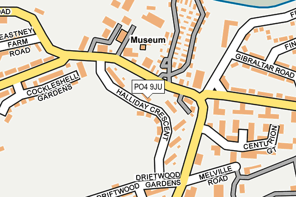 PO4 9JU map - OS OpenMap – Local (Ordnance Survey)