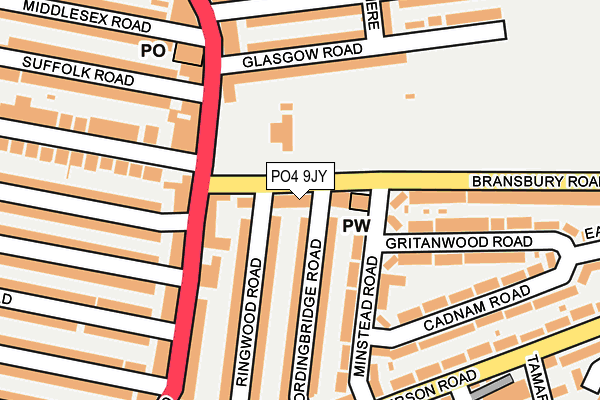 PO4 9JY map - OS OpenMap – Local (Ordnance Survey)