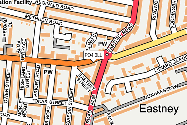 PO4 9LL map - OS OpenMap – Local (Ordnance Survey)