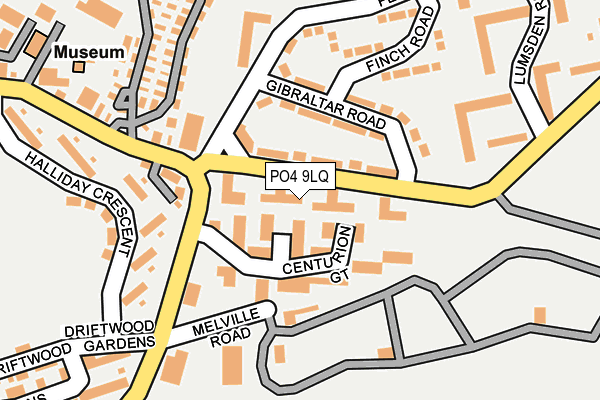 PO4 9LQ map - OS OpenMap – Local (Ordnance Survey)