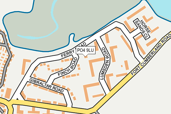 PO4 9LU map - OS OpenMap – Local (Ordnance Survey)
