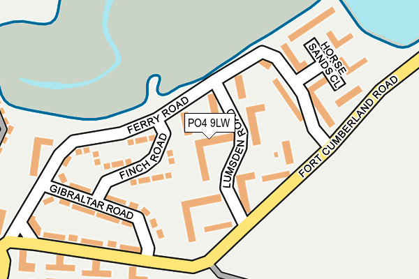 PO4 9LW map - OS OpenMap – Local (Ordnance Survey)