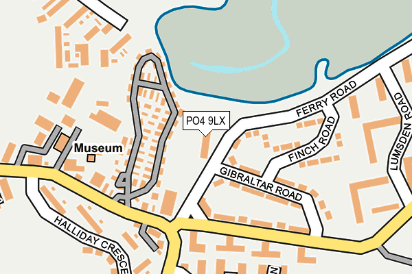 PO4 9LX map - OS OpenMap – Local (Ordnance Survey)