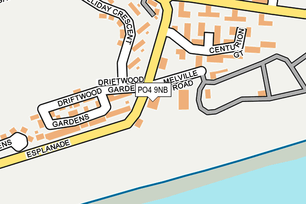 PO4 9NB map - OS OpenMap – Local (Ordnance Survey)