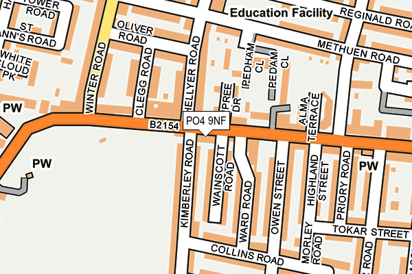 PO4 9NF map - OS OpenMap – Local (Ordnance Survey)