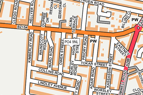 PO4 9NL map - OS OpenMap – Local (Ordnance Survey)