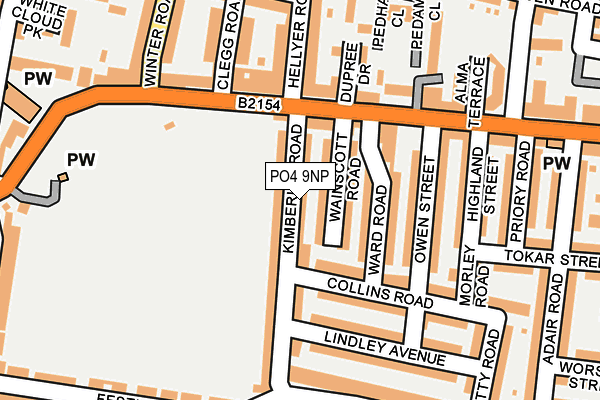 PO4 9NP map - OS OpenMap – Local (Ordnance Survey)
