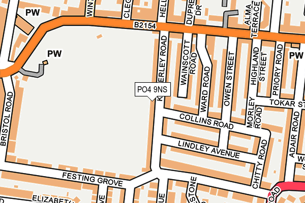 PO4 9NS map - OS OpenMap – Local (Ordnance Survey)