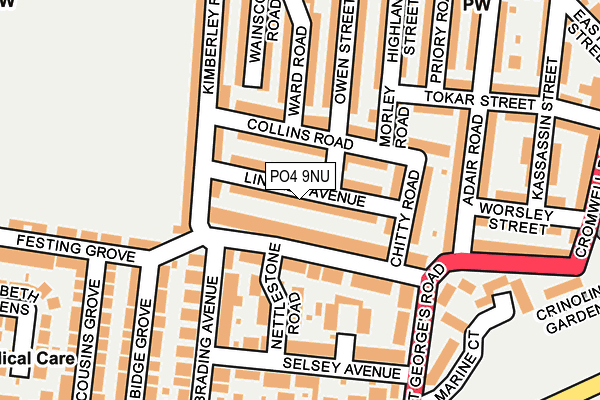 PO4 9NU map - OS OpenMap – Local (Ordnance Survey)